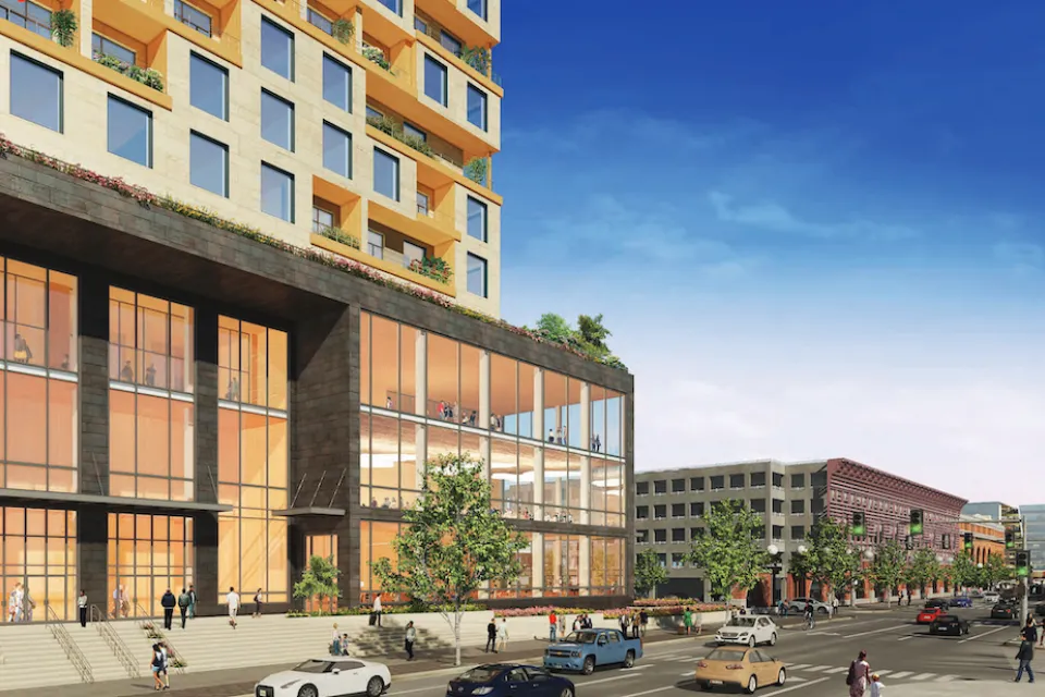 Rendering of New Haven Union Station redevelopment.